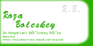 roza bolcskey business card